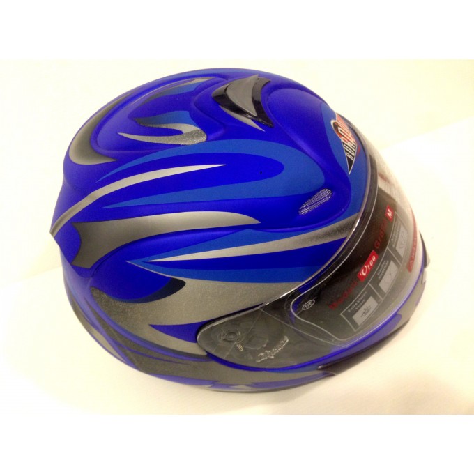 Casco para Moto Fotona Azul y Gris