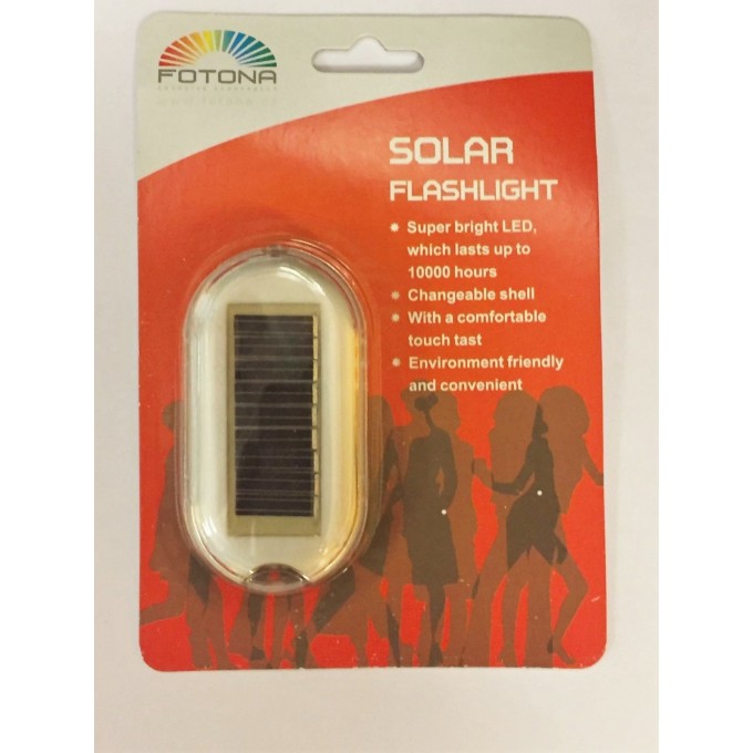 Mini-linterna LED recargable con placa solar