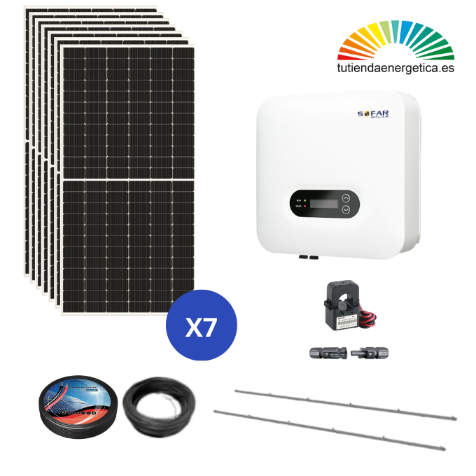 Kit Instalación Solar Autoconsumo Ampliable 3000W